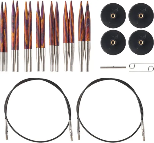 Miniatura 4 de Knit Picks Opciones 2-3/4" Juego de Agujas de Tejer Intercambiables de Punta Corta (Sunstruck)