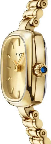 Miniatura 2 de Reloj dorado pequeño para mujer, caja rectangular vintage, relojes de pulsera de acero inoxidable para mujer