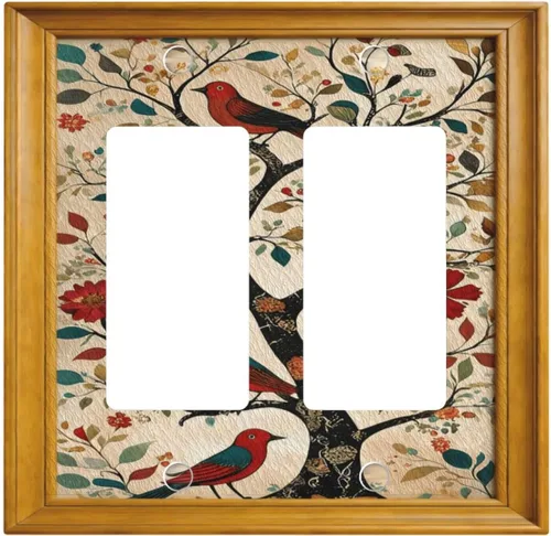 Miniatura 30 de Decorativo Arte Interruptor de Luz Cubiertas de Pintura al óleo Estilo Flores Placa de Pared de Interruptor de Interruptor Decorativo Placa