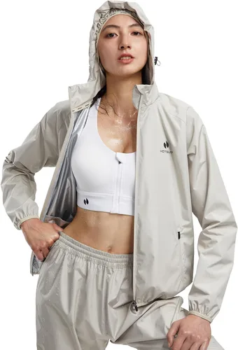 HOTSUIT Traje de sauna para mujer, lavable a máquina, chaqueta de sauna, pantalones antidesgarros, trajes de sudor para entrenamiento de gimnasio