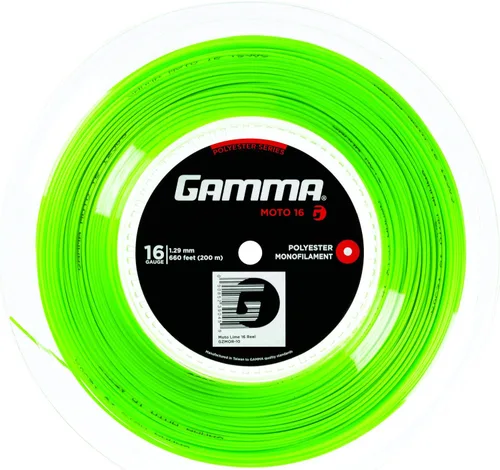 Miniatura 3 de GAMMA Cuerda de raqueta de tenis para moto, poliéster, forma heptagonal que ofrece el máximo mordedura de bola, giro, potencia y control