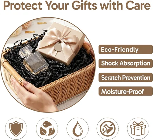 Miniatura 4 de Bobobag - Relleno de Papel Triturado Corte Arrugado 1 Libra Reciclable para Envoltorio de Regalos Confeti Rafia Hierba Papel Triturado para Relleno