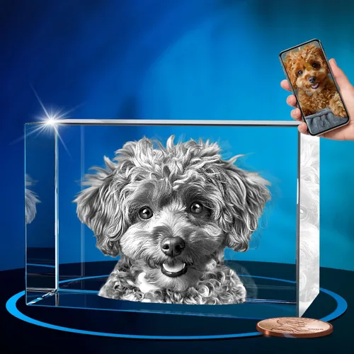 Miniatura 34 de ArtPix 3D Foto de cristal, regalos conmemorativos personalizados para perros con tu propia foto para los amantes de los perros, dueños de mascotas