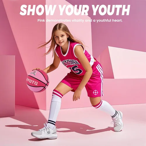 Miniatura 5 de KUYOTQ Kids Toddler Youth Adult Size 3/4/5/6/7 Basketball 22/25.5/27.5/28.5/29.5" Thickened Rubber or Faux Leather Indoor Outdoor Basketball for