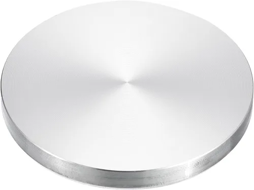 Miniatura 36 de uxcell M6 Rosca 0.787 in de diámetro de forma redonda de aluminio disco hardware 1pcs, aluminio círculo disco vidrio adaptador superior para mesa