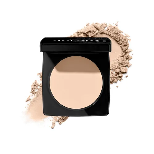 Bobbi Brown Polvo prensado Sheer Finish | Polvo fijador matificante absorbente de aceite para control de brillo durante todo el día | Incluye soplo,