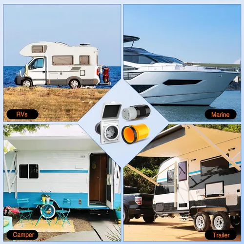 Miniatura 6 de Nilight Kit de entrada y salida de alimentación de 50 amperios para RV con protector de cable de arranque, ETL listado, 125/250V, NEMA SS2-50P Combo