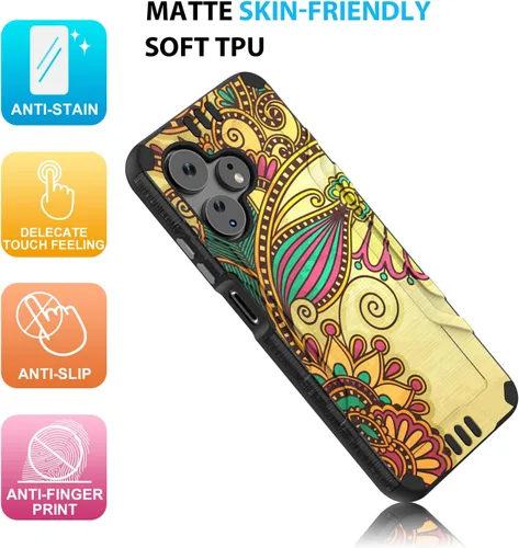 Miniatura 6 de TJS Funda compatible con Boost Mobile Celero 5G + Plus 2024 (3ª versión), protector de pantalla de vidrio templado, híbrido a prueba de golpes