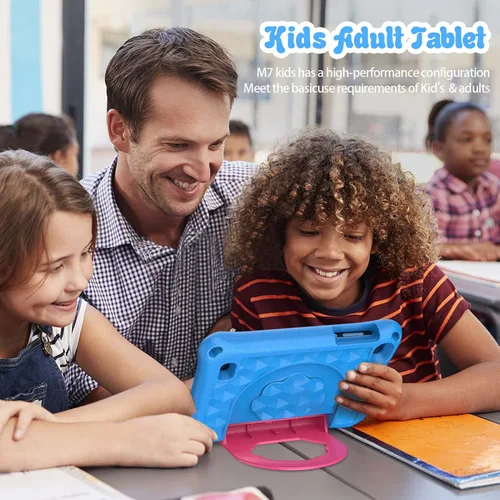 Miniatura 6 de VASOUN Tablet infantil de 7 pulgadas para niños pequeños, Android 13 32 GB de RAM con doble cámara WiFi, control parental, Bluetooth, a prueba