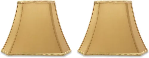 Miniatura 16 de Royal Designs, Inc. Sombra de lámpara de campana con corte rectangular de esquina, diseño de 6.25 x 8 x 11 x 16 x 12 - Paquete de 1 Beige