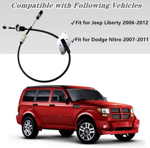Miniatura 3 de Cable de control de cambio de transmisión automática, cable de control de cambio compatible con Jeep Liberty (2006-2012) / Dodge Nitro (2007-2011)