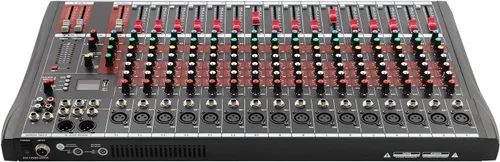 Miniatura 15 de Mezclador de audio Bluetooth Live Studio de 4 canales, pantalla LED, consola de mezcla USB profesional con ecualizador de 3 bandas, consola