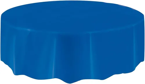 Miniatura 3 de Mantel redondo de plástico sólido negro (84 pulgadas), 1 unidad, diseño elegante y calidad premium, ideal para fiestas, eventos y uso diario