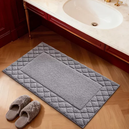 Miniatura 5 de LUMI Tapetes de baño, ultra suaves y absorbentes, para ducha, antideslizantes, lavables, con respaldo de goma, tapete de felpa de microfibra