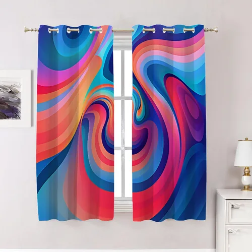 Miniatura 70 de Cortinas de cocina de hojas de arce otoñales para ventanas, hojas verdes y rojas sobre cenefas opacas negras, tratamientos de ventana de poliéster