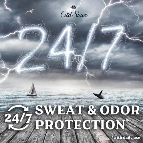 Miniatura 4 de Old Spice Dry Feel Desodorante antitranspirante para hombres, frescura de larga duración 24/7, protección duradera contra el sudor y el olor, suave