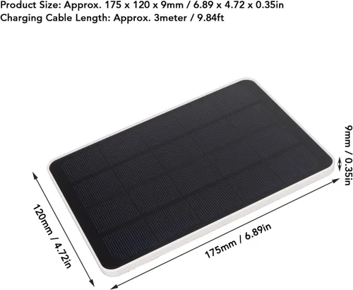 Miniatura 9 de Panel solar para cámara de seguridad, para cámara de seguridad de 5 V, cargador de cámara impermeable IP65, cámara de vigilancia con batería
