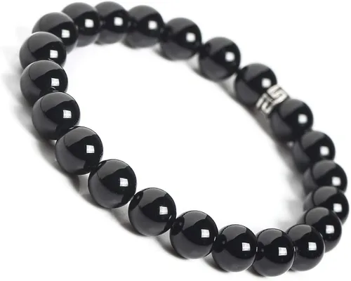 BONNY BOXX Pulsera de piedras preciosas curativas naturales, pulsera de piedra semipreciosa de 0.315in para hombres y mujeres, joyería de cristal