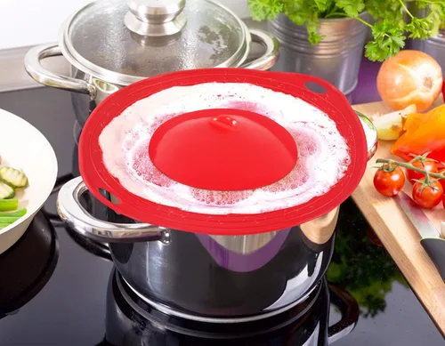 Tapa de tapón para hervir sobre derrames para olla de vapor, cubierta de silicona sin BPA de 11.5 pulgadas, utilizada en utensilios para hornear,