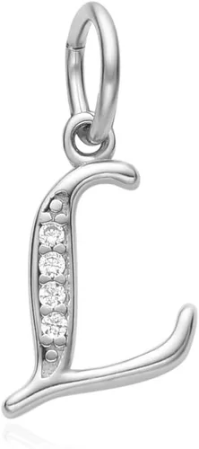 Miniatura 15 de Adabele Auténtica plata de ley brillante A-Z 26 letras pequeñas del alfabeto con circonita cúbica, colgante de diamantes de imitación resistente al