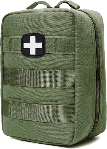 Miniatura 7 de Bolsa de primeros auxilios EMT médica IFAK, bolsa táctica Molle de emergencia y trauma para camping, hogar, coche, senderismo, caza (Marrón)