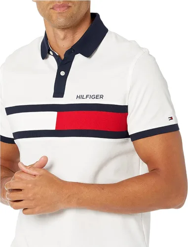 Miniatura 3 de Tommy Hilfiger Men's Short Sleeve Cotton Pique Flag Polo in Regular Fit