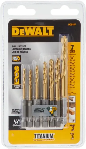Miniatura 2 de DEWALT Impact Ready - Juego de brocas de titanio (5 piezas)