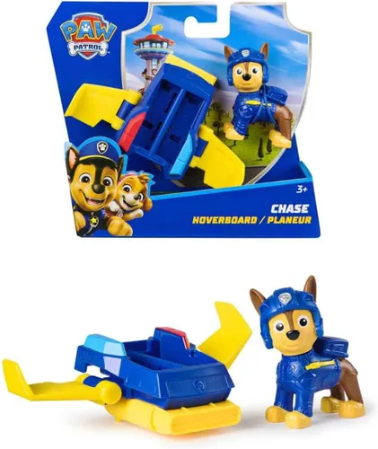Paw Patrol: Chase Action Pups series figurine and flying board with folding wings, toys for boys and girls from 3 years old