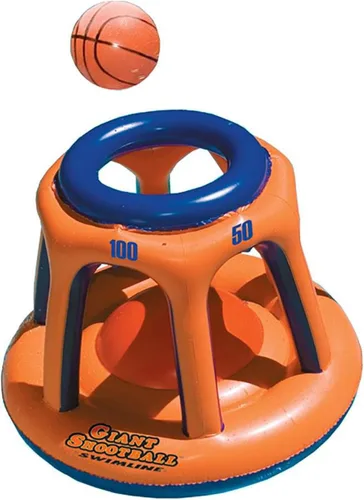 Miniatura 8 de Piscina inflable gigante de juguete Swimline para shootball Juego de baloncesto flotante (inflable)
