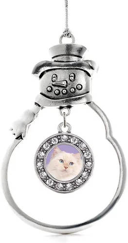 Miniatura 39 de Inspired Silver - Roller Queen - Adorno de Navidad plateado - Adorno circular para árbol de Navidad con circonita cúbica - Decoración colgante