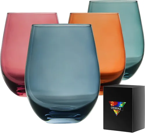 Miniatura 14 de Copas de vino sin tallo para vino tinto o blanco (juego de 2), 18 onzas, copas de vino grandes para cabernet, pinot noir, borgoña, burdeos
