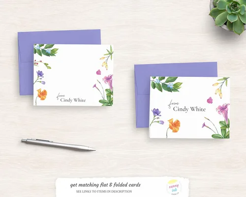 Miniatura 3 de Colorful Summer Flower Art Personalized Notepad - Vibrant Notepad - Notepad For Her - Floral Notepad