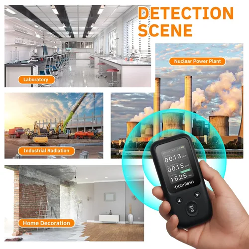 Miniatura 8 de LifeBasis Contador Geiger Detector de Radiación Nuclear, Dosímetro de Radiación con Pantalla TFT y Alerta Inteligente Portátil de Mano Monitor