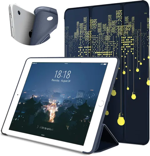 Miniatura 10 de DTTO Funda para iPad Air 1ª edición, (no para iPad Air 2 y Air 3) Ultra delgado y ligero Smart Trifold Stand con cubierta trasera de TPU suave