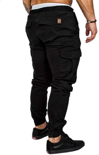 Miniatura 3 de GM MGBOYGYM Pantalones deportivos de moda para hombre, pantalones cargo de algodón, pantalones deportivos largos para hombre