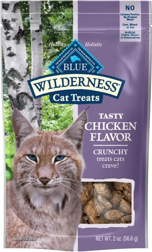 Miniatura 7 de Blue Buffalo Wilderness Golosinas crujientes para gatos con alto contenido de proteínas, hechas con ingredientes naturales, trucha sabrosa, bolsa