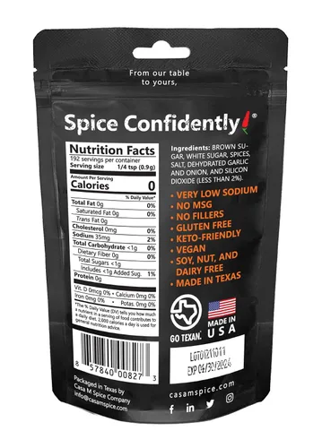 Miniatura 2 de Casa M Spice Co Condimento integral de cerdo • Muy bajo en sodio • Bajo en sal • Sin MSG • Sin gluten • Especias para barbacoa: 1 taza de frote seco
