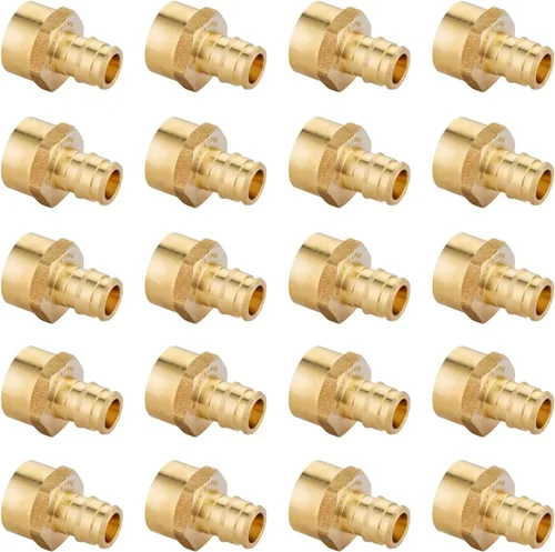 Miniatura 17 de Paquete de 2 accesorios de latón EFIELD Pex A de expansión de flujo completo de 1 pulgada x 1 pulgada, adaptador NPT hembra F1960 solo para tubería