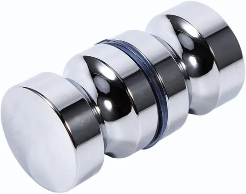 Miniatura 3 de TOPINCN Manija de puerta de baño redonda de aleación de aluminio de una sola cara de cristal de ducha perilla enemigo baño ducha gabinete manija