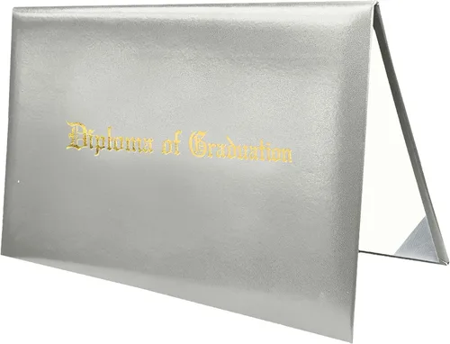 Miniatura 42 de MyGradDay Cubierta de diploma impresa 8.5x11 titular del diploma de graduación cubierta de cuero liso tamaño carta negro