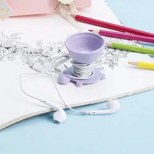 Miniatura 7 de Lindo estuche para auriculares, organizador de tortugas sin enredos, accesorios de almacenamiento de auriculares, estuche colgante para enrollador