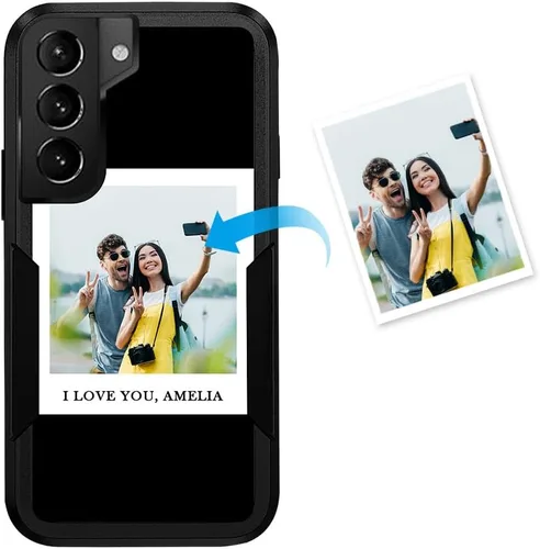 Miniatura 91 de Funda protectora personalizada para Samsung Galaxy S22 Ultra 5G (versión 2022), funda protectora de doble capa resistente con múltiples fotos, a