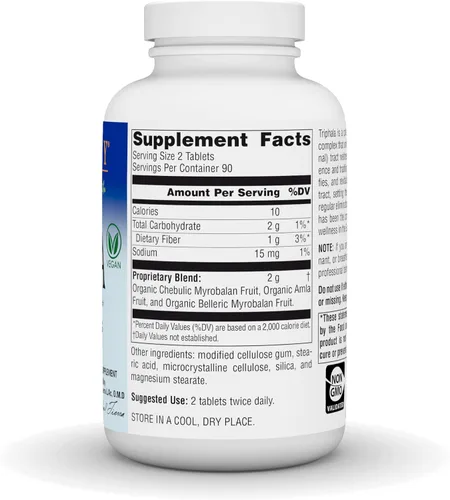 Miniatura 3 de Planetary Herbals Triphala Limpiador Interno 1000mg para el bienestar del tracto gastrointestinal - 180 Tabletas
