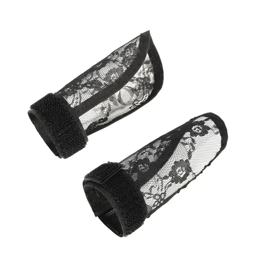 Miniatura 6 de Red de encaje de cola de caballo negra para hacer extensiones de cabello de cola de caballo de caballo, 3