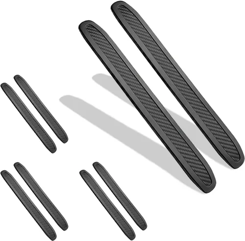 runmade Universal Car Truck Pickup 8PCs Negro Protector de parachoques trasero lateral antiarañazos Protector Recorte Tiras de goma