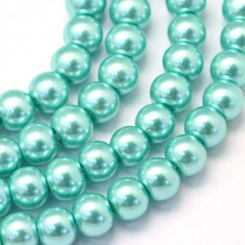 Miniatura 22 de KISSITTY 105 unids/hebra Burly Wood Satin Luster Glass Round Pearl Spacer Bead Loose Beads 0.315 in para bricolaje joyería artesanía 31.4