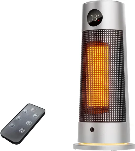 Calentador de espacio con mando a distancia, calentador eléctrico de torre de 15.7 pulgadas para uso en interiores, calentador de cerámica PTC,
