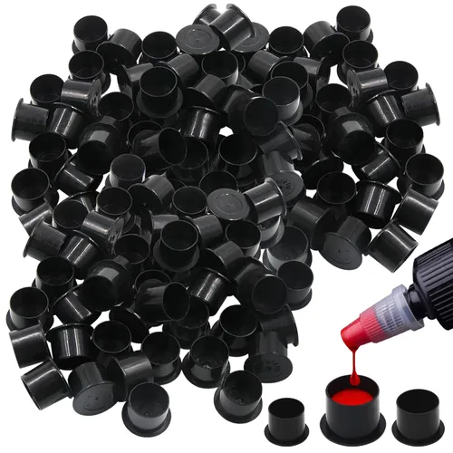 Miniatura 3 de Autdor - Tapas de tinta para tatuajes, 300 unidades, tazas con base de pigmento, tazas #11, pequeñas #14, medianas #17, grandes para accesorios