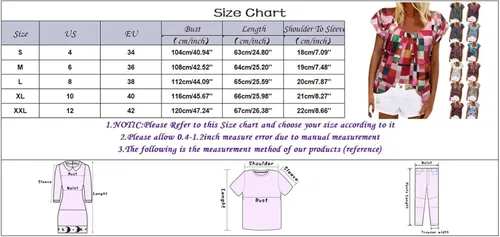 Miniatura 5 de Women Shirts Casual Short Sleeve Tops Women Fashion Geometric Print Round Neck Short Sleeve Short Shirts for Women