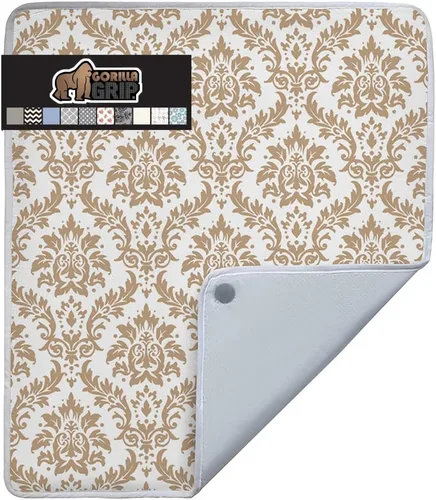 Miniatura 18 de GORILLA GRIP The Original - Funda y almohadilla para tabla de planchar, revestimiento de silicona, acolchado grueso resistente a la quemadura, Gris